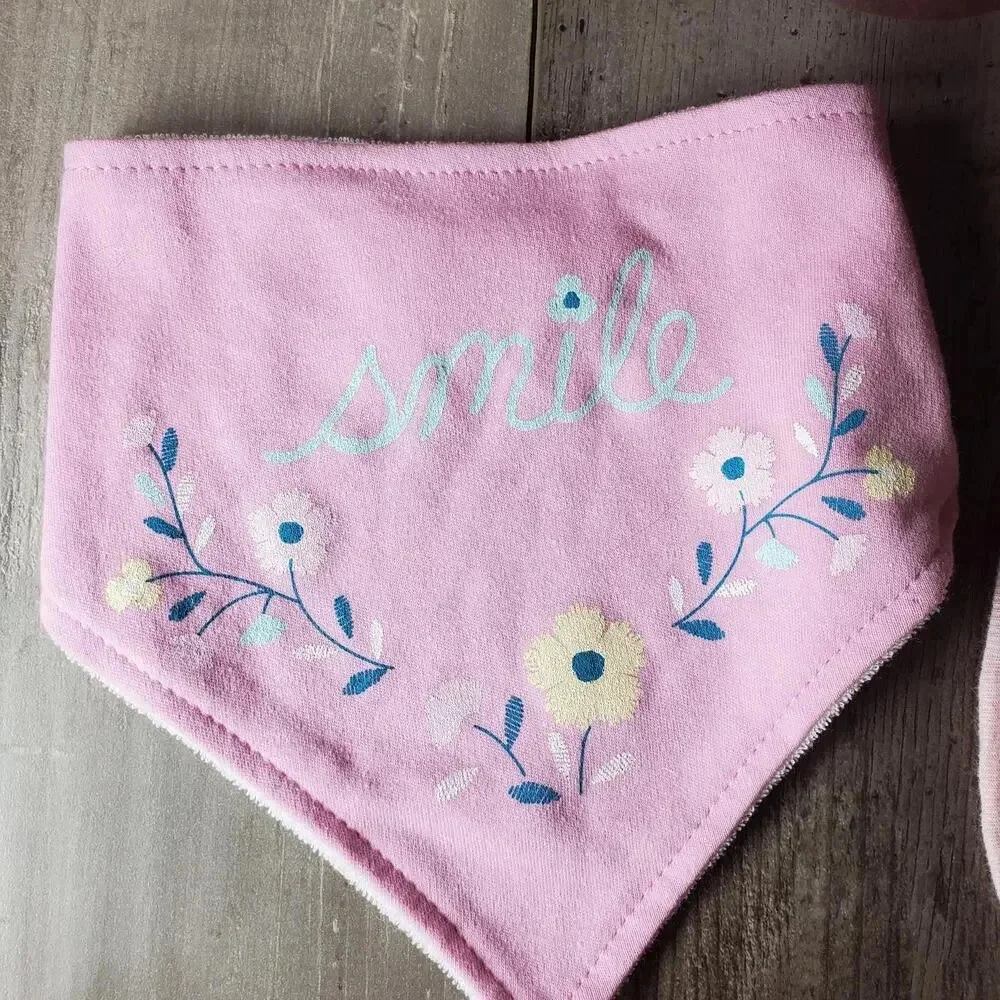 Baby Infant Girl Bib Bundle - Set of 6